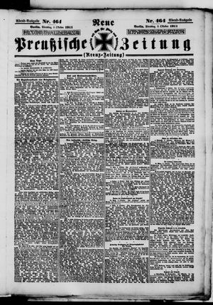Neue preußische Zeitung vom 03.10.1911
