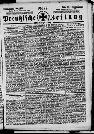Neue preußische Zeitung vom 14.11.1911