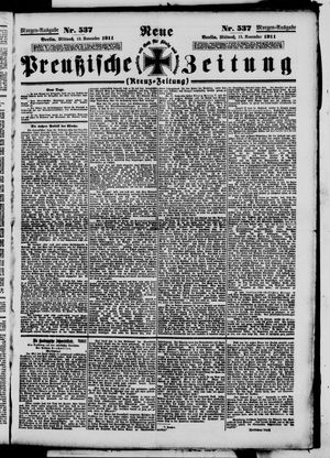 Neue preußische Zeitung vom 15.11.1911