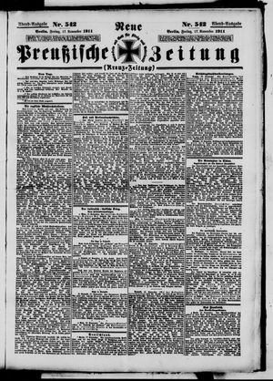 Neue preußische Zeitung vom 17.11.1911