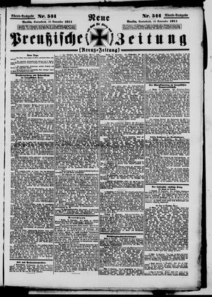Neue preußische Zeitung vom 18.11.1911
