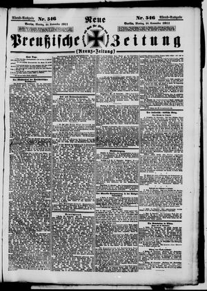 Neue preußische Zeitung vom 20.11.1911