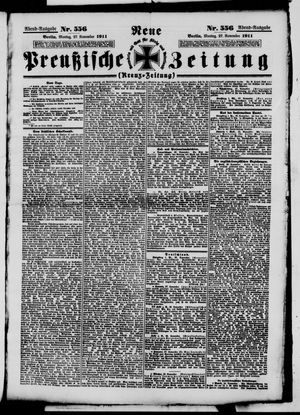 Neue preußische Zeitung vom 27.11.1911
