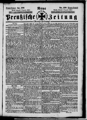 Neue preußische Zeitung on Dec 6, 1911