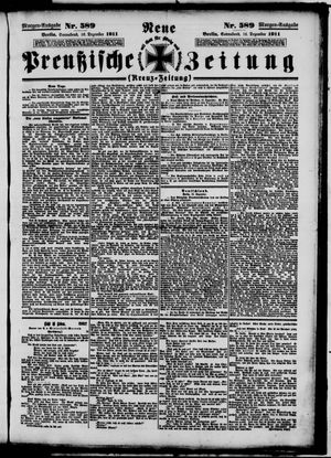 Neue preußische Zeitung vom 16.12.1911