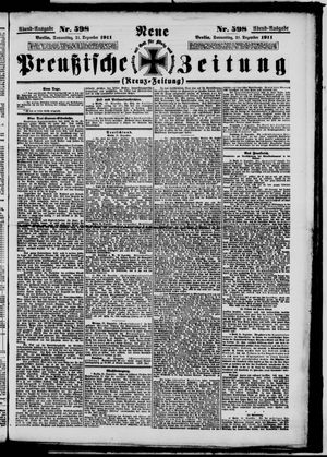 Neue preußische Zeitung vom 21.12.1911