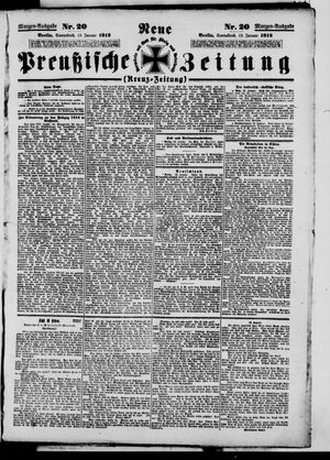 Neue preußische Zeitung vom 13.01.1912