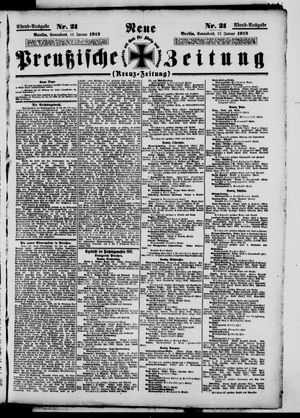 Neue preußische Zeitung vom 13.01.1912