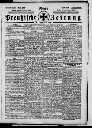 Neue preußische Zeitung vom 15.01.1912