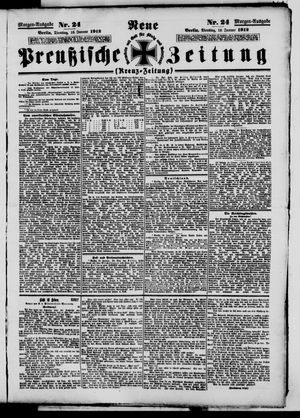 Neue preußische Zeitung vom 16.01.1912