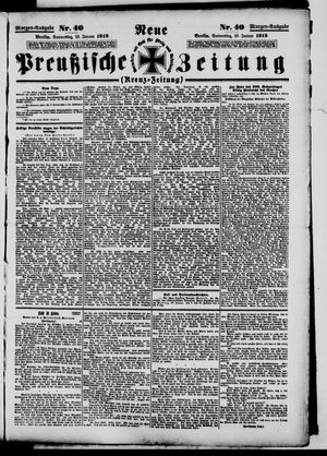Neue preußische Zeitung vom 25.01.1912