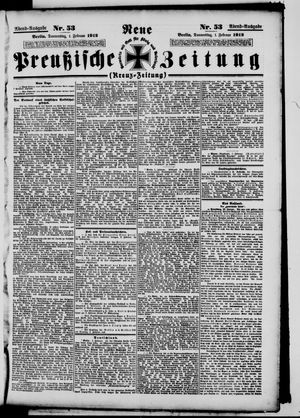 Neue preußische Zeitung vom 01.02.1912