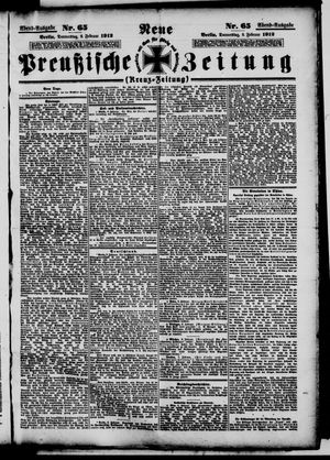 Neue preußische Zeitung vom 08.02.1912