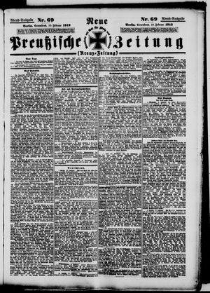 Neue preußische Zeitung vom 10.02.1912
