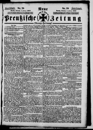Neue preußische Zeitung vom 14.02.1912
