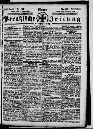 Neue preußische Zeitung vom 19.02.1912