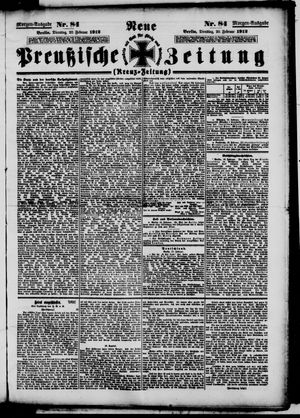 Neue preußische Zeitung vom 20.02.1912