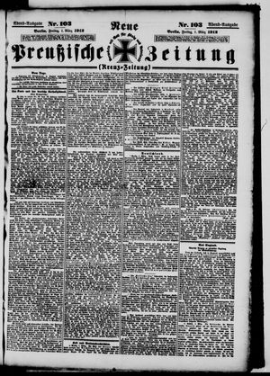 Neue preußische Zeitung vom 01.03.1912