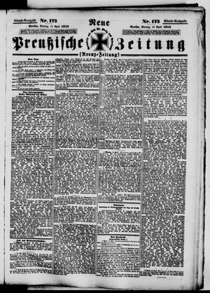 Neue preußische Zeitung vom 15.04.1912