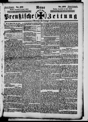 Neue preußische Zeitung vom 20.04.1912
