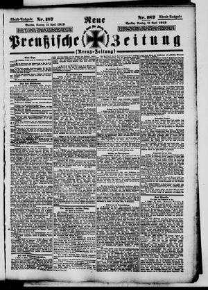 Neue preußische Zeitung vom 22.04.1912
