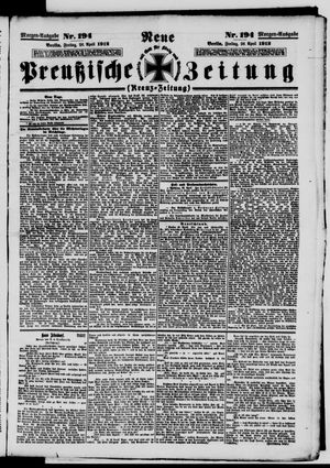 Neue preußische Zeitung vom 26.04.1912
