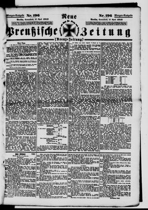 Neue preußische Zeitung vom 27.04.1912