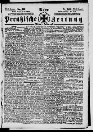 Neue preußische Zeitung vom 07.05.1912