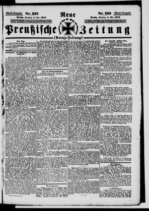 Neue preußische Zeitung on May 21, 1912