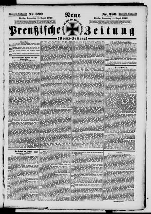 Neue preußische Zeitung vom 15.08.1912