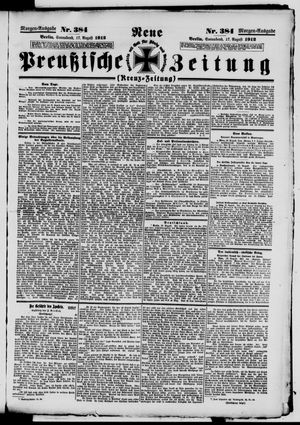 Neue preußische Zeitung vom 17.08.1912