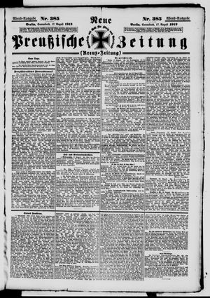Neue preußische Zeitung vom 17.08.1912