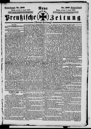 Neue preußische Zeitung vom 18.08.1912