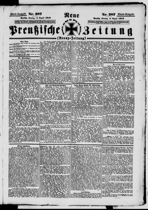 Neue preußische Zeitung vom 19.08.1912