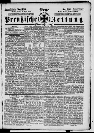 Neue preußische Zeitung vom 20.08.1912