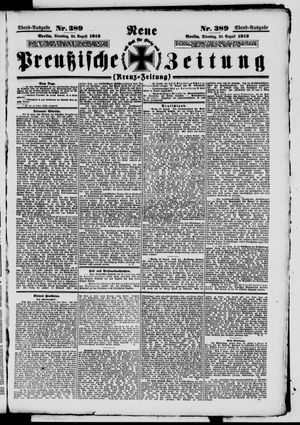 Neue preußische Zeitung vom 20.08.1912