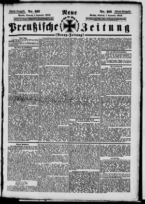 Neue preußische Zeitung on Sep 4, 1912