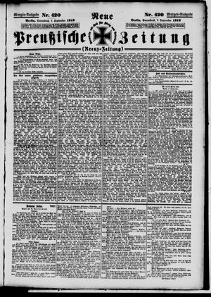 Neue preußische Zeitung vom 07.09.1912