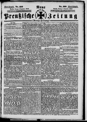 Neue preußische Zeitung vom 09.09.1912