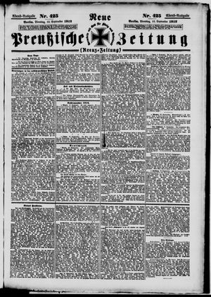 Neue preußische Zeitung vom 10.09.1912