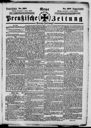 Neue preußische Zeitung vom 05.10.1912