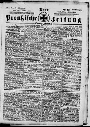 Neue preußische Zeitung vom 07.10.1912