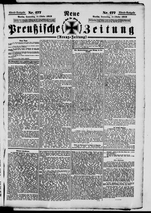 Neue preußische Zeitung vom 10.10.1912