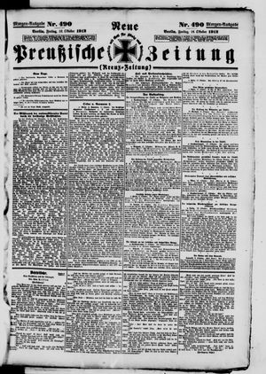 Neue preußische Zeitung vom 18.10.1912