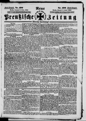 Neue preußische Zeitung vom 23.10.1912