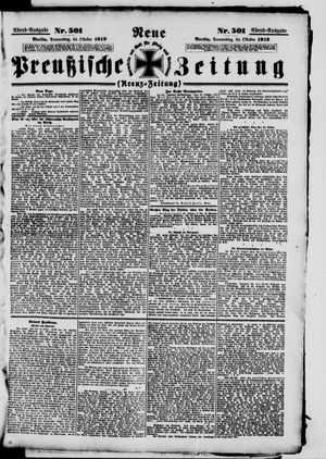Neue preußische Zeitung vom 24.10.1912