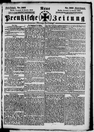 Neue preußische Zeitung vom 30.11.1912