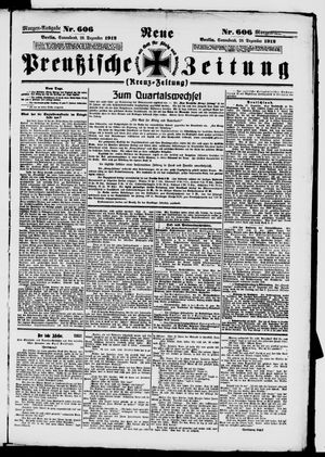 Neue preußische Zeitung vom 28.12.1912