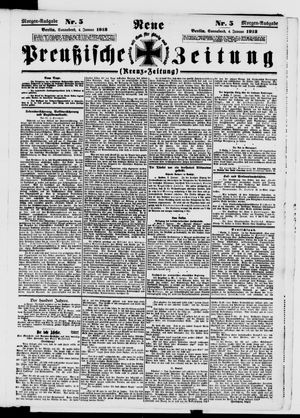 Neue preußische Zeitung vom 04.01.1913
