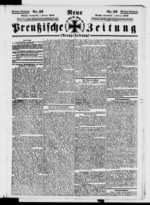 Neue preußische Zeitung vom 01.02.1913